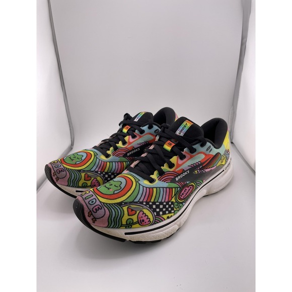Brooks Ghost 15 Shoes Womens Size 10 Multicolor Run Proud Pride Running 120380 - Picture 1 of 15